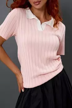 Футболка вязаная поло