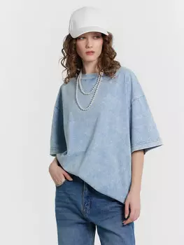 Футболка женская голубая