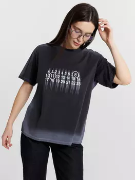 Футболка женская серая с принтом