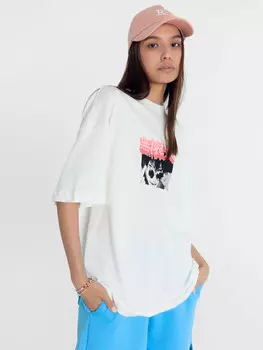 Футболка женская белая с печатью