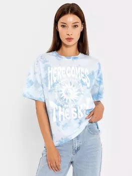 Футболка женская белая с принтом