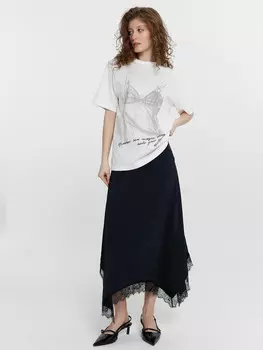 Футболка женская белая с принтом