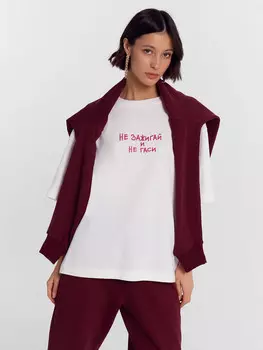 Футболка женская белая с вышивкой