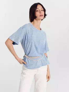 Футболка женская голубая