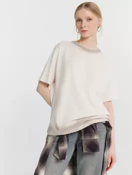 Футболка женская кремовая