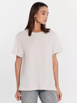 Футболка женская кремовая с надписью