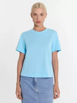 Футболка женская ярко-голубая
