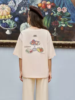 Футболка женская розовая с принтом