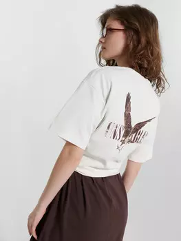 Футболка женская с принтом и надписью