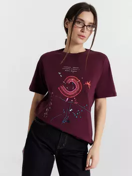 Футболка женская с принтом и надписью