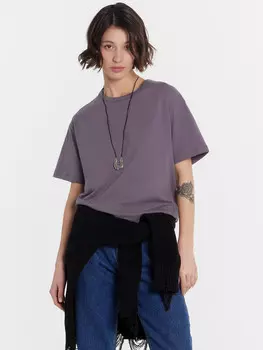 Футболка женская серая оверсайз