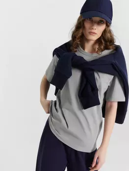 Футболка женская серая оверсайз