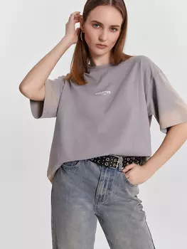 Футболка женская серая с надписью