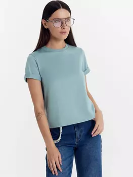 Футболка женская сине-серая