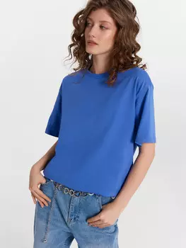 Футболка женская синяя