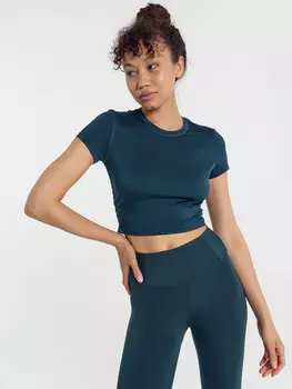 Футболка женская в темно-зеленом цвете