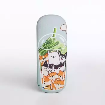 Футляр для очков на хлопушке, длина 16 см, цвет голубой