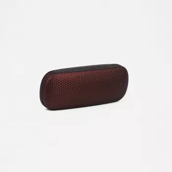 Футляр для очков на хлопушке, с паттерном, размер 1664 см, коричневый
