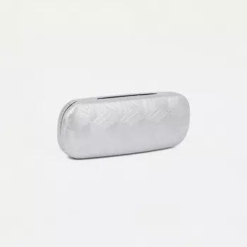 Футляр для очков на хлопушке, длина 16 см, цвет серый