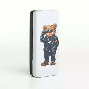 Футляр для очков на хлопушке, с принтом, размер 166.53.5 см, белый