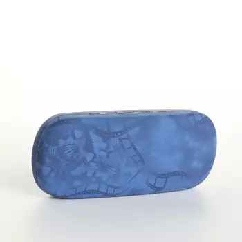 Футляр для очков на хлопушке, с рисунком, размер 1663 см, синий