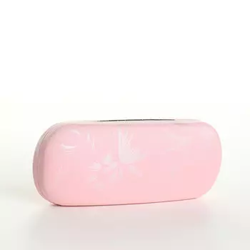 Футляр для очков на хлопушке, с цветочным принтом, размер 1663 см, розовый