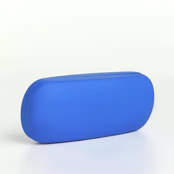 Футляр для очков на хлопушке, однотонный, размер 1663 см, ярко-синий