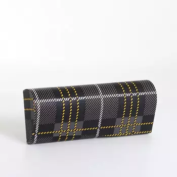 Футляр для очков на магните, в клетку, размер 1663.3 см, черный/желтый