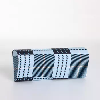 Футляр для очков на магните, в клетку, размер 1663.3 см, голубой