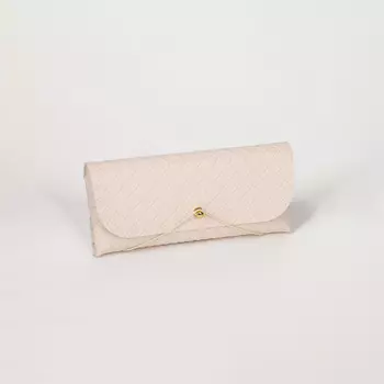 Футляр для очков на резинке, однотонный, размер 16.87.82.8 см, бежевый