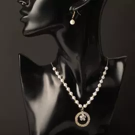 Гарнитур 2 предмета: серьги, кулон