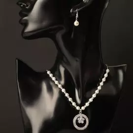 Гарнитур 2 предмета: серьги, кулон