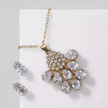 Гарнитур 2 предмета: серьги, кулон