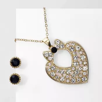 Гарнитур 2 предмета: кулон, серьги