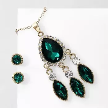 Гарнитур 2 предмета: серьги, кулон