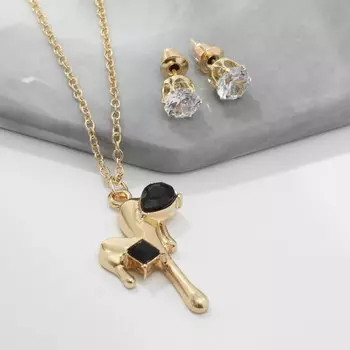 Гарнитур 2 предмета: кулон, серьги