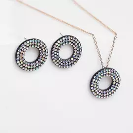 Гарнитур 2 предмета: серьги, кулон