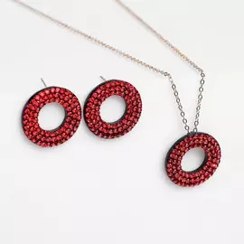 Гарнитур 2 предмета: серьги, кулон