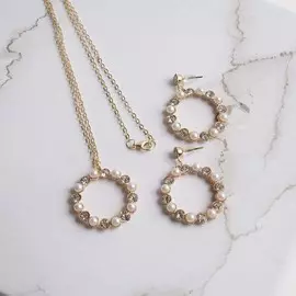 Гарнитур 2 предмета: серьги, кулон