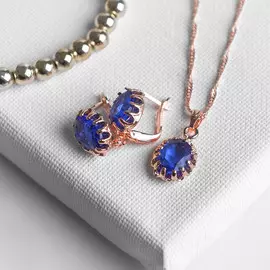 Гарнитур 2 предмета: серьги, кулон