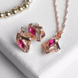 Гарнитур 3 предмета: серьги, кулон, кольцо