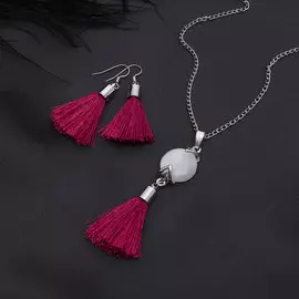 Гарнитур 2 предмета: серьги, кулон