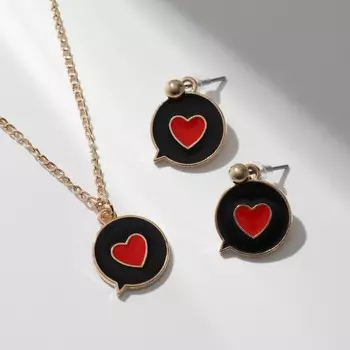 Гарнитура 2 предмета: серьги, кулон