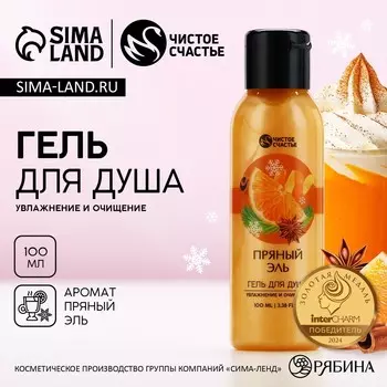 Гель для душа, 100 мл, аромат пряный эль, новый год