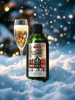 Гель для душа, 300 мл, new year holidays, аромат: искрящееся шампанское, ural lab winter melody