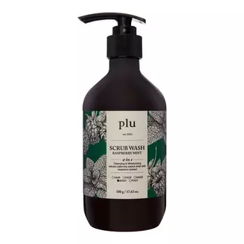 Гель-скраб для душа с малиной и мятой 500г