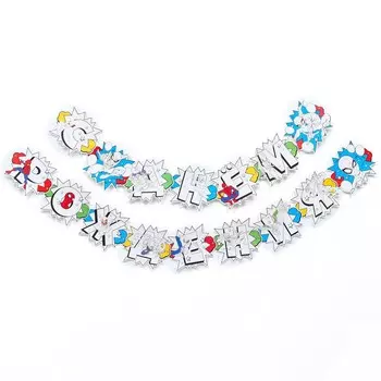 Гирлянда на люверсах с плакатом