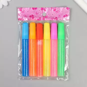 Глиттер клеевой набор 6 шт