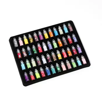 Глиттер, набор 48 баночек с пробкой по 1 гр