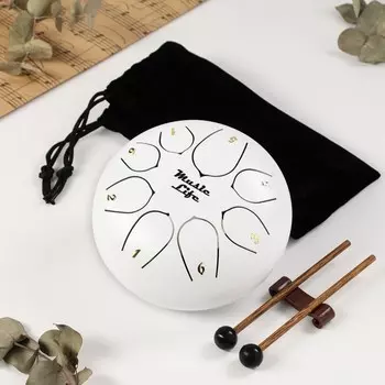 Глюкофон - музыкальный инструмент, белый, 8 лепестков, 159 см